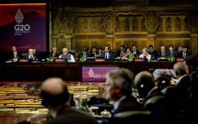 President of Indonesia Joko Widodo opens the meeting with the other world leaders at the G20 summit in Bali. During the summit, the largest economies discuss matters such as financial stability, economic growth and food security.