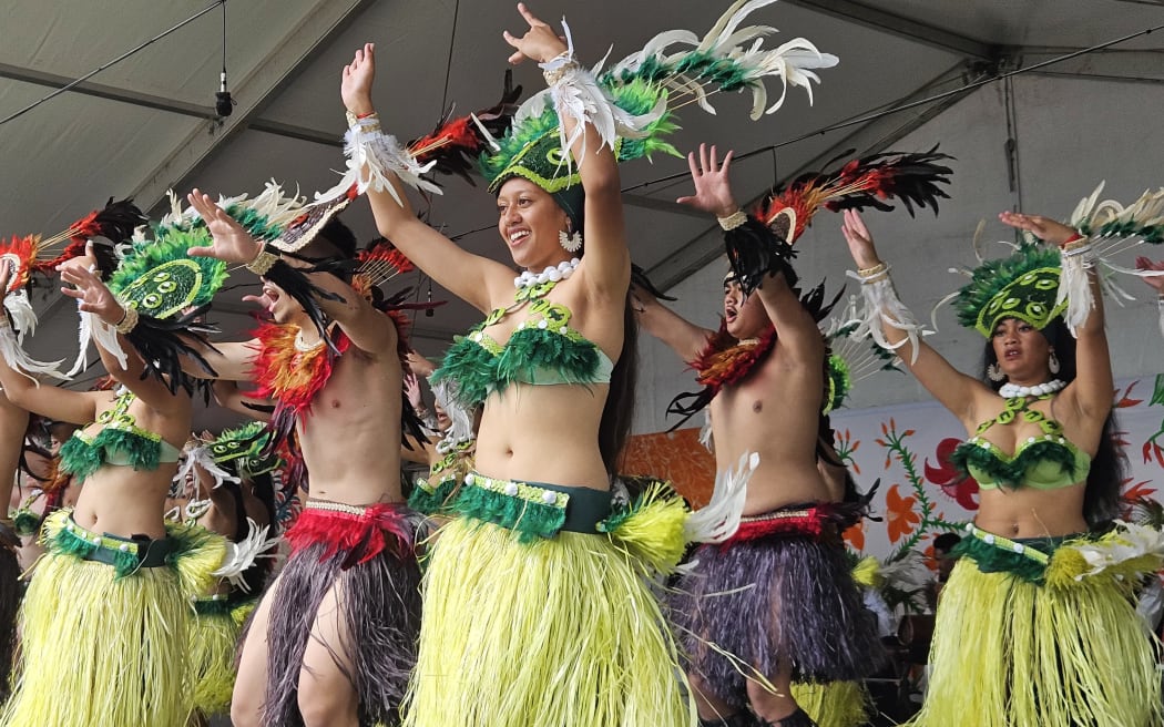 Cook Islands performers at the Auckland Polyfest 2024.
