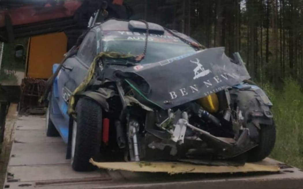 Hayden Paddon's crashed Ford 2019.