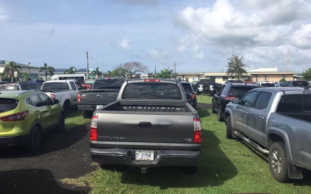 Drive-thru Covid testing and vaccinations at the airport was packed from start to finish.