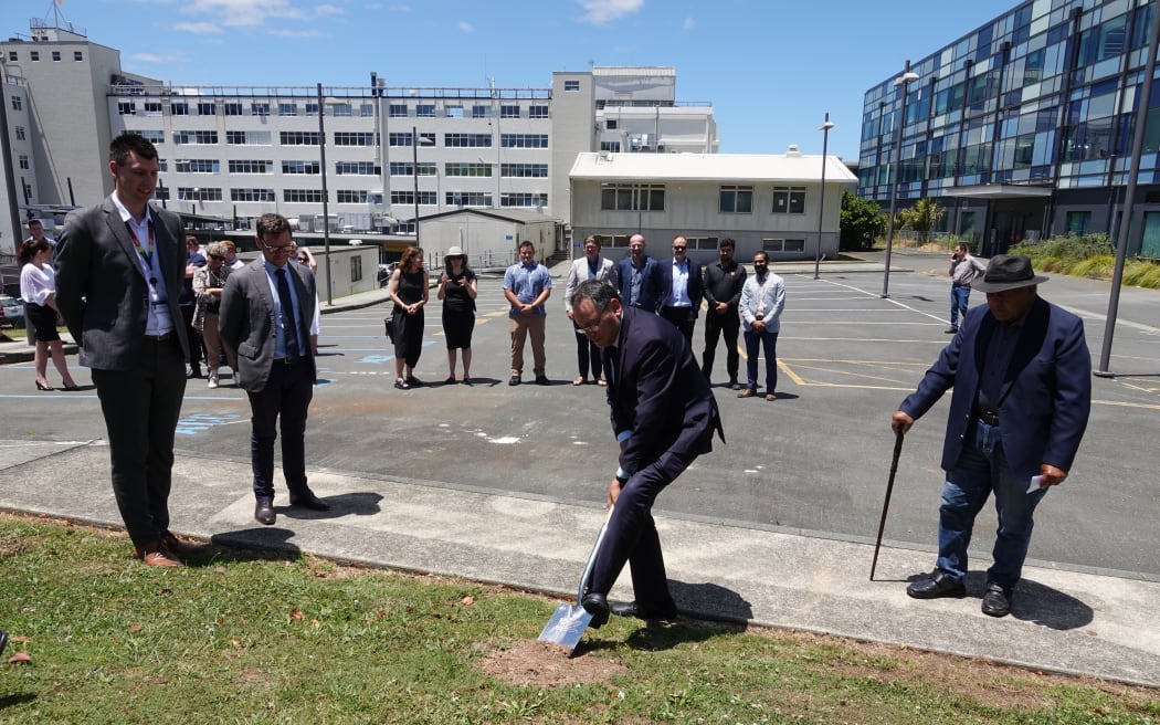 Turning of sod on child health unit at Whangārei Hospital