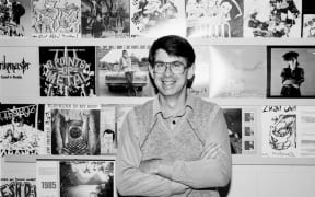 Jim Moss in the Jayrem offices, 1985