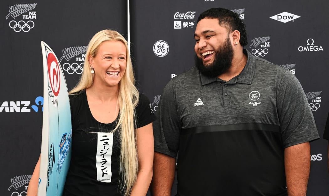 Ella Williams and David Liti.
New Zealand Olympic Committee 100 Days to Tokyo Olympic Games