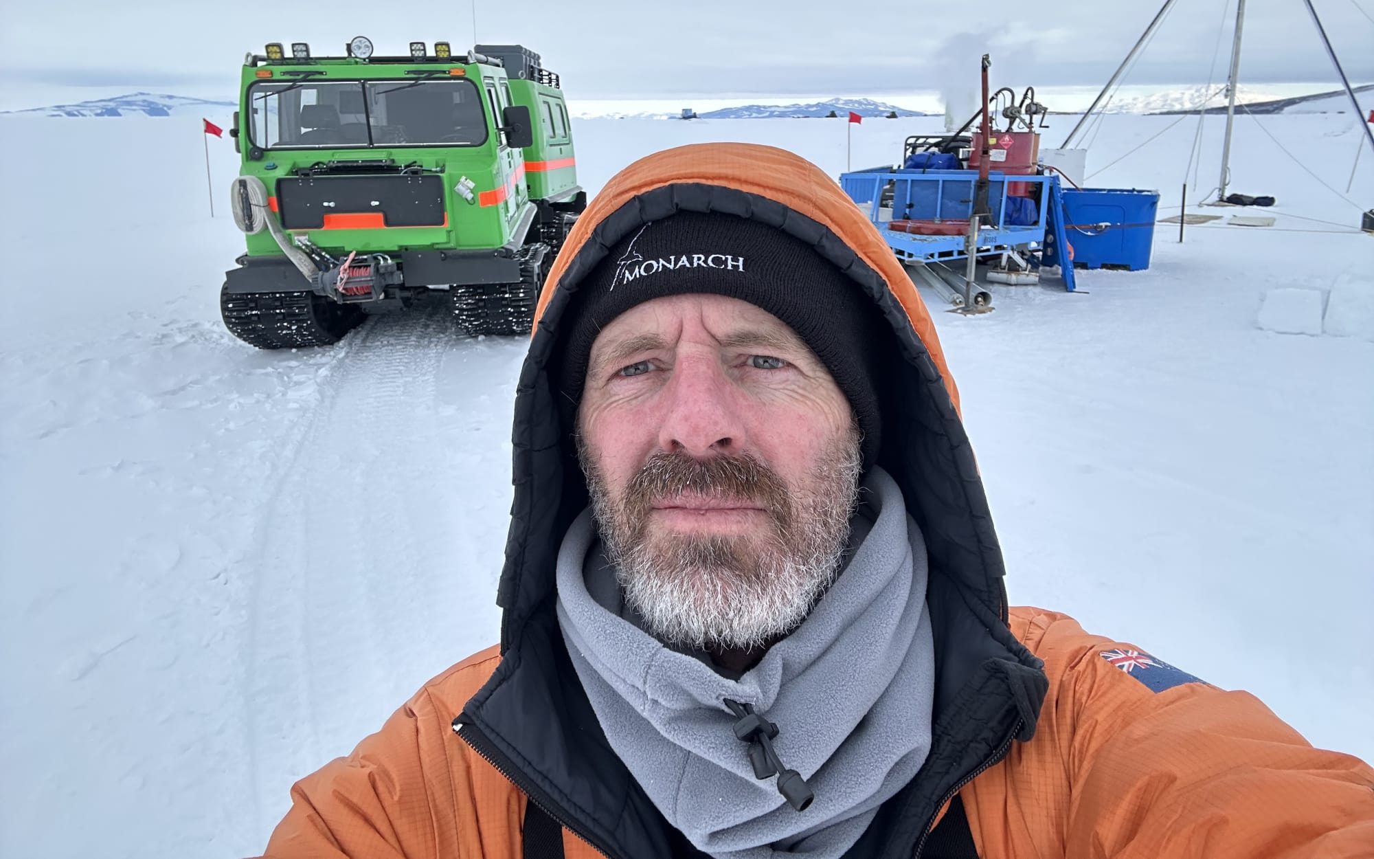 Cliff Lochhead at Scott Base, Antarctica