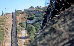 The US-Mexico border from Nogales, Arizona.