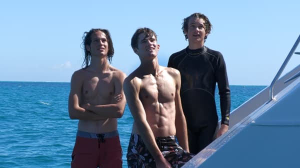 The three Hamill boys have thrived on the voyage, Rachel says.