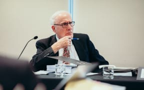 Sir Geoffrey Palmer at the Operation Burnham inquiry.