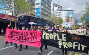 The Fridays for Future Tāmaki Makaurau march in Auckland on 23 September, 2022.