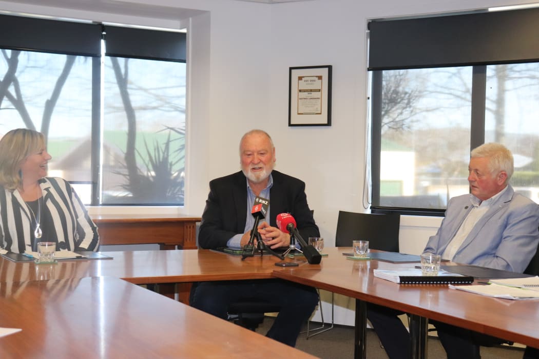 Central Hawke's Bay Mayor Alex Walker, Hawke's Bay Regional Council chair Rex Graham, and Wairoa Mayor Craig Little.
