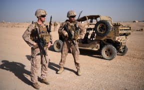 US Marines in a training exercise in Helmand province, Afghanistan, in 2017.