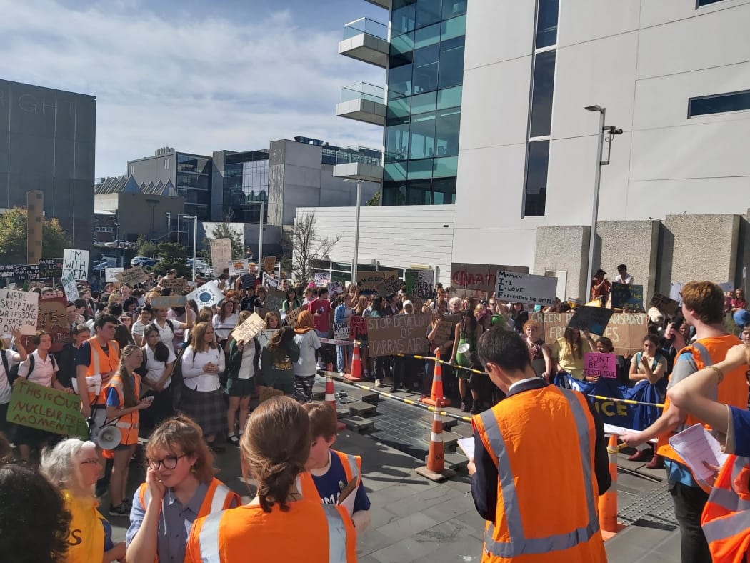 The Christchurch march comes to an end after a fiery confrontation with the mayor.