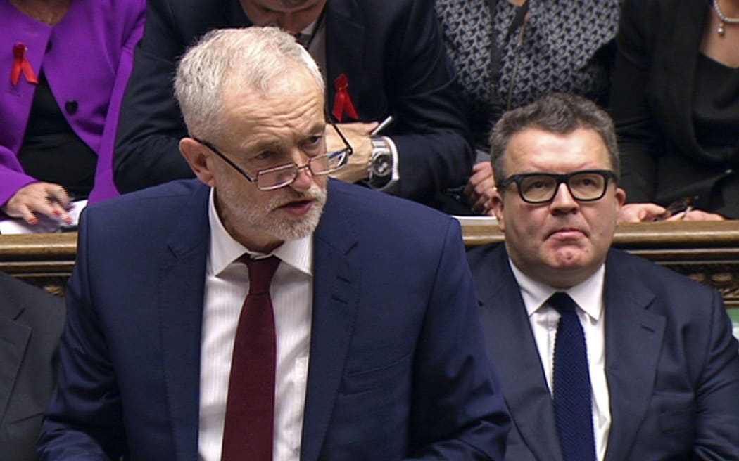 Labour Party Jeremy Corbyn (left) speaking in the House of Commons during the debate on whether the UK should begin bombing IS targets in Syria.
