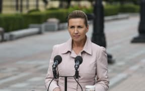 Prime Minister of Denmark Mette Frederiksen during press conference in Kyiv, Ukraine on 6 September, 2023.
