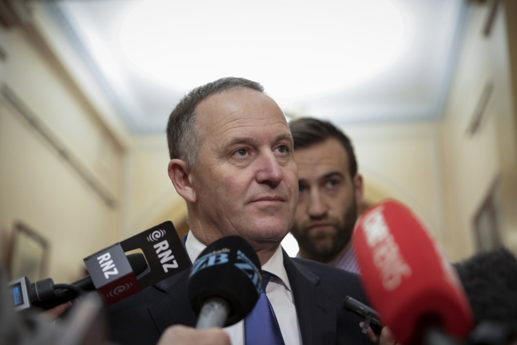 05072016 Photo: Rebekah Parsons-King. Caucus run. Prime Minister John Key.