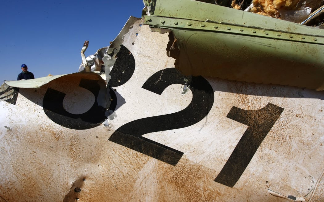 Wreckage from the Russian A321 airliner that crashed in Egypt last month.
