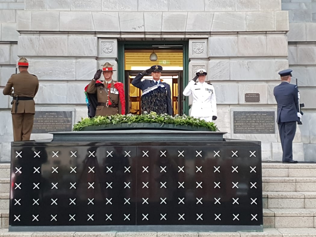 The Remembrance Wreath has been laid on the Tomb of the Unknown Warrior.