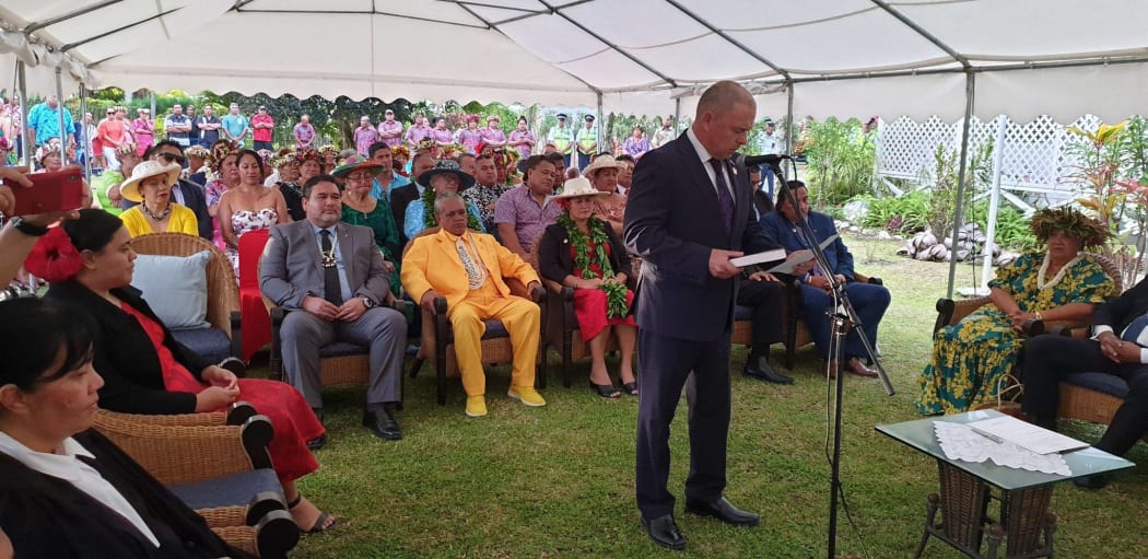 Mark Brown is sworn in as the new Prime Minister of the Cook Islands