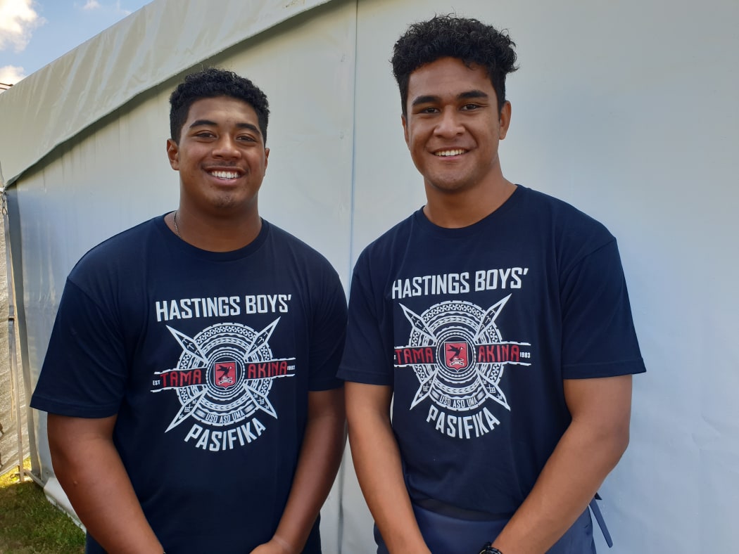 Hastings Boys’ High School Tini Nu’u, left, and Emil Crichton