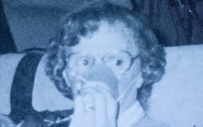 James Ferguson took this picture of his wife Sybil using an oxygen mask.