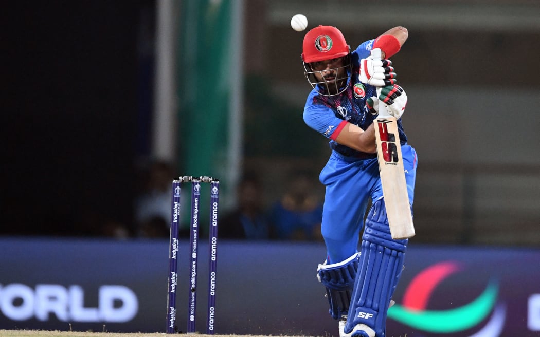 Afghanistan batter Ibrahim Zadran.