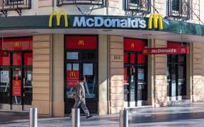 Sydney, Australia - July 23, 2016: Fast food restaurant McDonalds in Sydney Central Business District, CBD