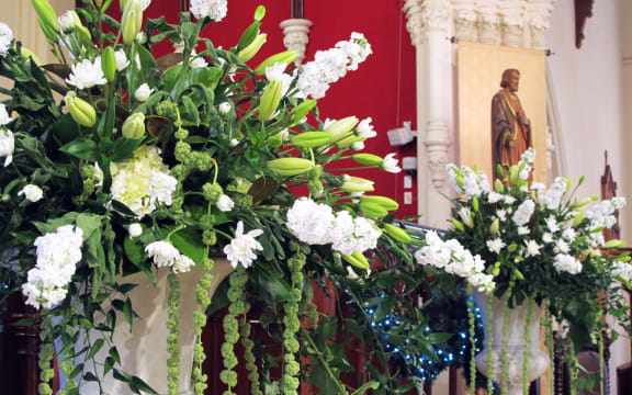Christmas decorations at St Patrick's Cathedral