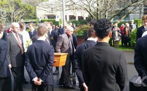 Auckland Grammar students farewell Sir John Graham with whole school haka