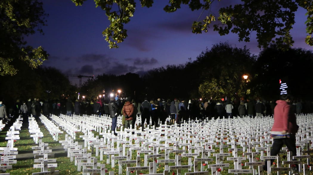 Anzac commemorations in Christchurch.