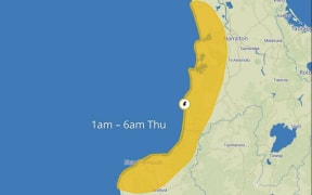 MetService has put a severe thunderstorm watch in place for Waikato, Waitomo and Taranaki from 1am-6am on 16 May 2024.