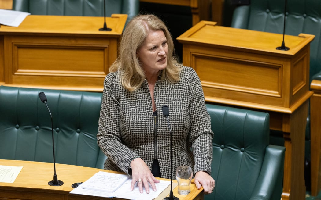 National Party MP, Louise Upston speaking in the Urgent Debate.