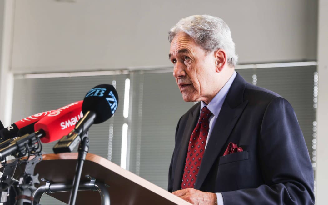 Rail Minister Winston Peters announces plans for the new Cook Strait ferries.