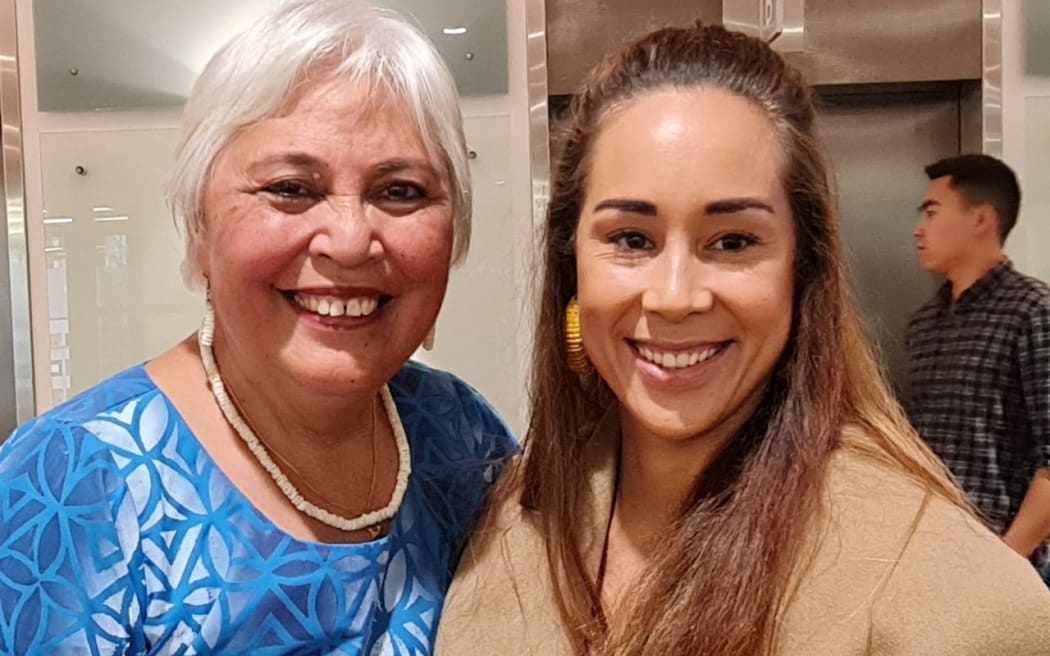 (L-R) Luamanuvao Dame Winnie Laban and Sasha Gibb