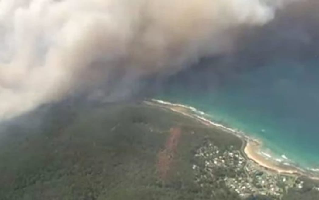 Fire in Otway Ranges near Wye River, Victoria