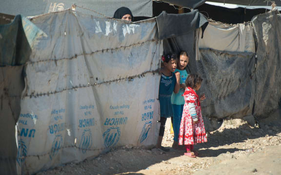 Refugees at a UNHCR camp in Zaatari, Jordan, on 22 September 2015.