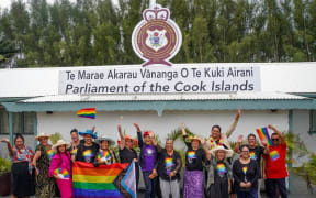 Cook Islands rainbow communities celebrating outside parliament after homosexuality was decriminalised on Friday.