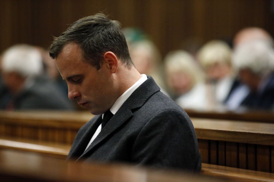 Former paralympian athlete Oscar Pistorius during his trial in Pretoria in 2016.