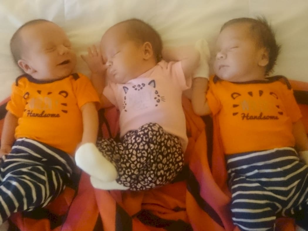 David and Nicky Beard's 'tripling' babies.