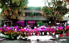 A flower market in Suva, Fiji