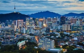 Seoul cityscape at dusk