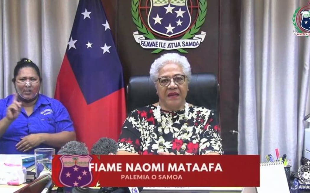 Samoa's Prime Minister Fiame Naomi Mata'afa