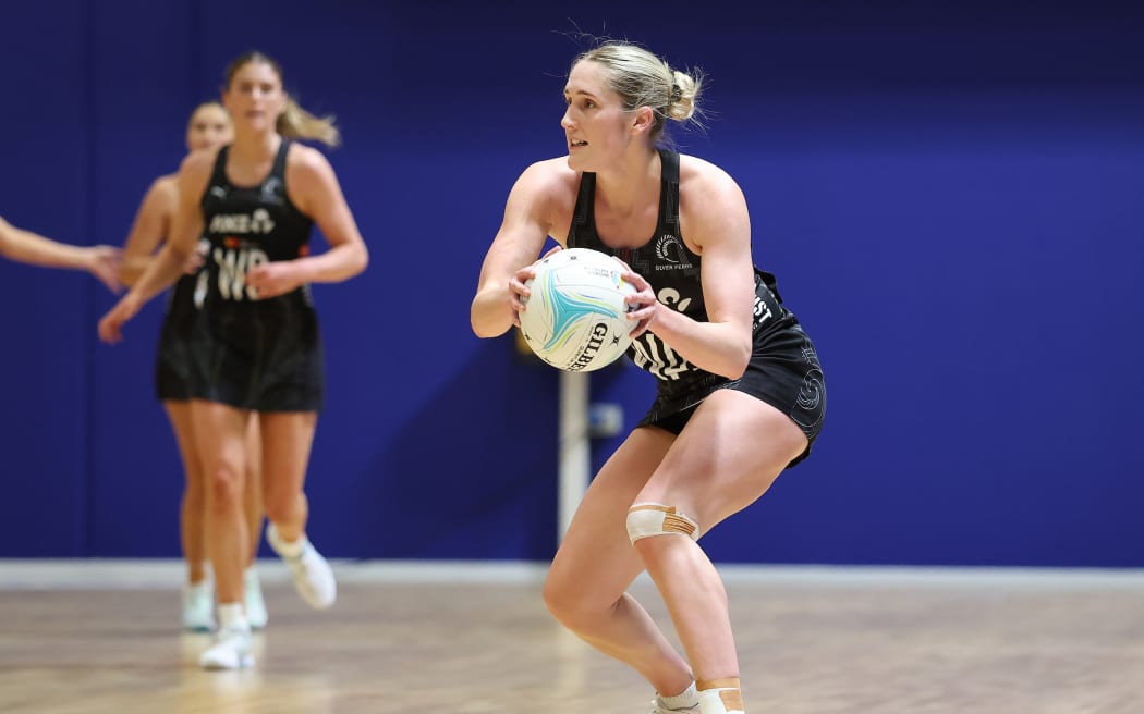Maddy Gordon is seen during New Zealand Silver Ferns v Scotland Thistles, Silver Ferns 2025 Northern UK Tour netball match at Playsport Arena, Glasgow, Scotland on Tuesday 11 November 2025.
Photo credit: Ian MacNicol / Photosport