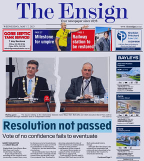The Gore Ensign newspaper, in print since 1878, reports the surprise outcome of Tuesday's meeting.