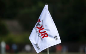 A general view of a tee flag at the 2022 PGA Tour Championship