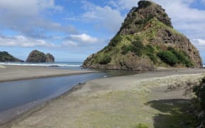 Piha beach and lagoon