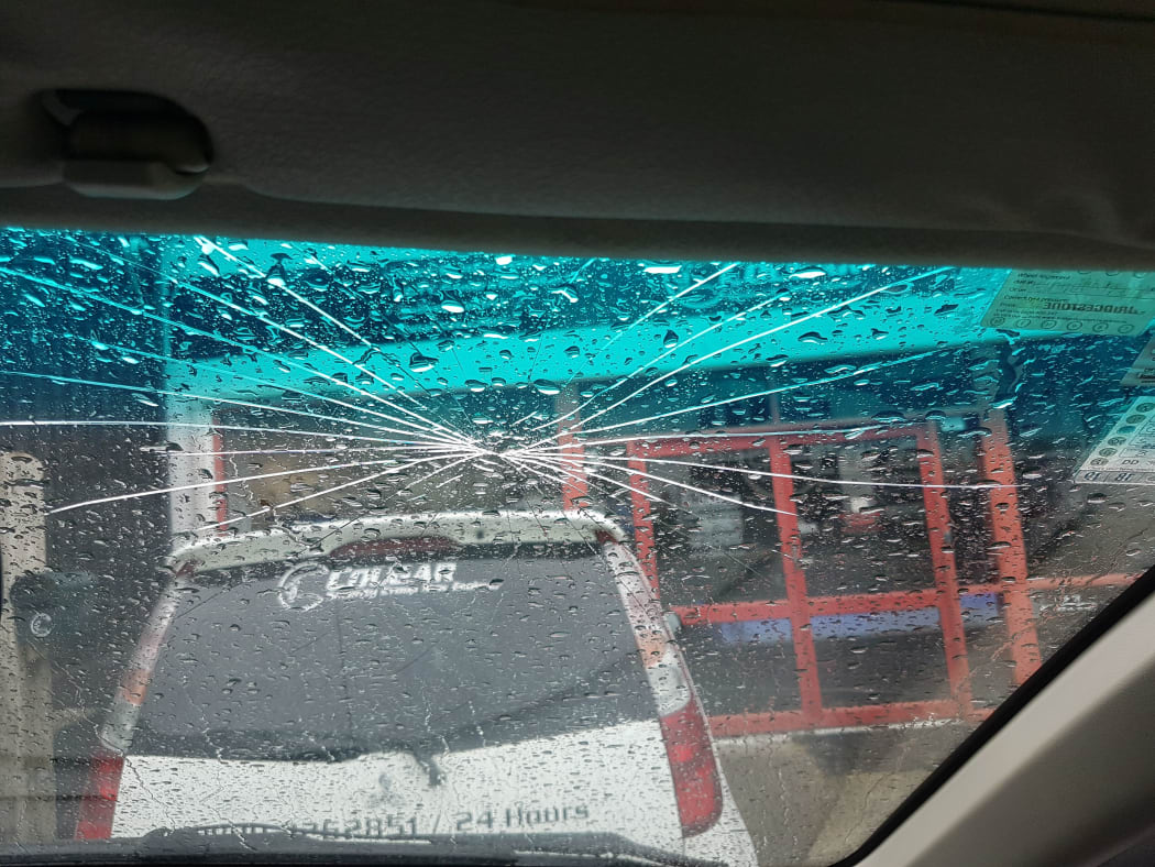 Damage to a Queenstown Lake's District Council staff member car.