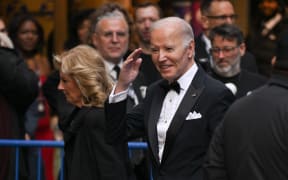 Biden and former first lady Jill Biden arrive to the opening of "Othello" on Broadway in New York City on March 23, 2025.