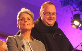 Laila Harre and Kim Dotcom.
