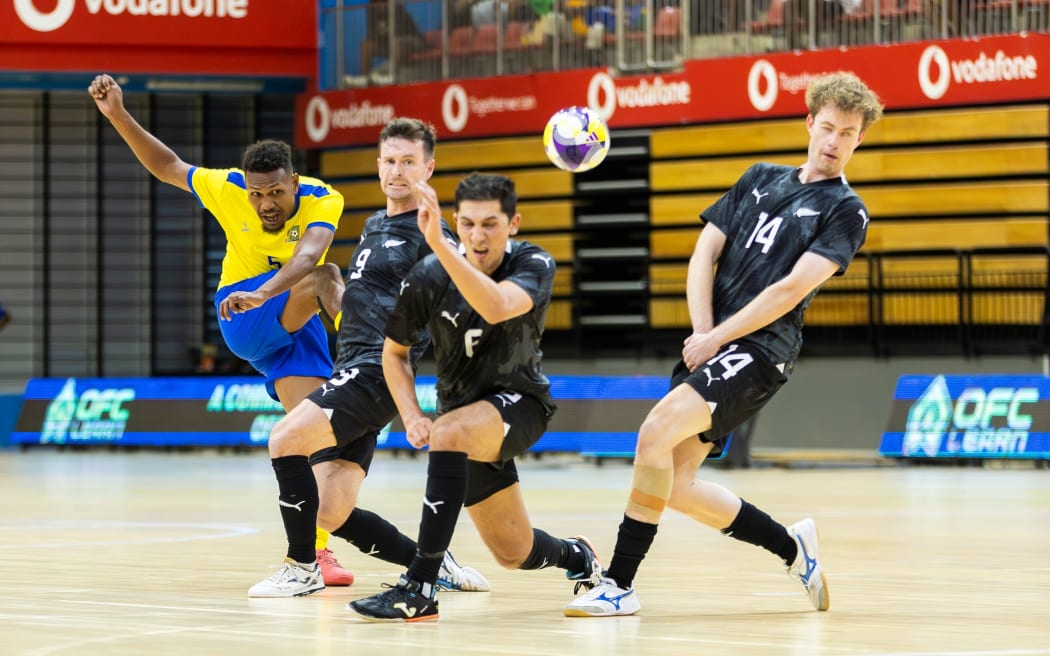 Solomon Islands Clifford Misitana during the OFC Futsal Men's Cup 2025, New Zealand v Solomon Islands, Vodafone Arena, Suva, Fiji, Saturday 20 September 2025.