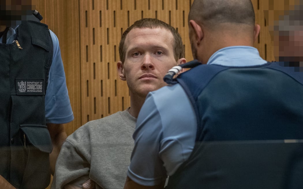 Sentencing for Brenton Tarrant on 51 murder, 40 attempted murder and one terrorism charge. 
PHOTO: JOHN KIRK-ANDERSON