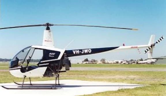 A Robinson R22 helicopter.